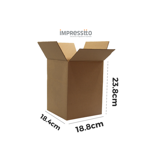 50 Cajas de Cartón  (18.4 cm x 18.4 cm x 23.8 cm)