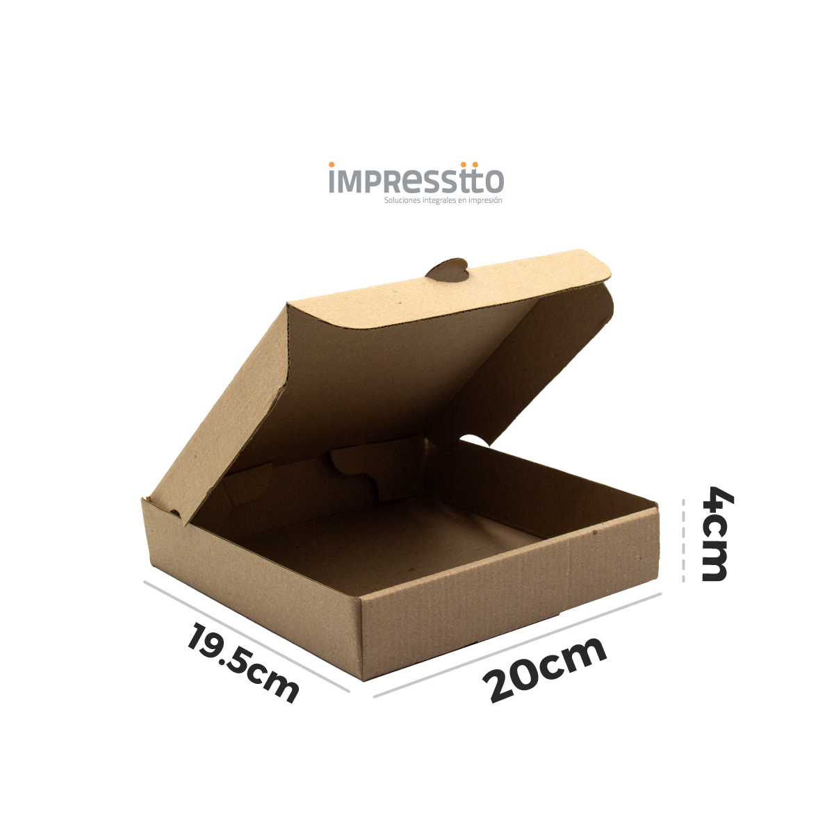50 Cajas para Pizza (19.5cm X 20cm X 4cm)