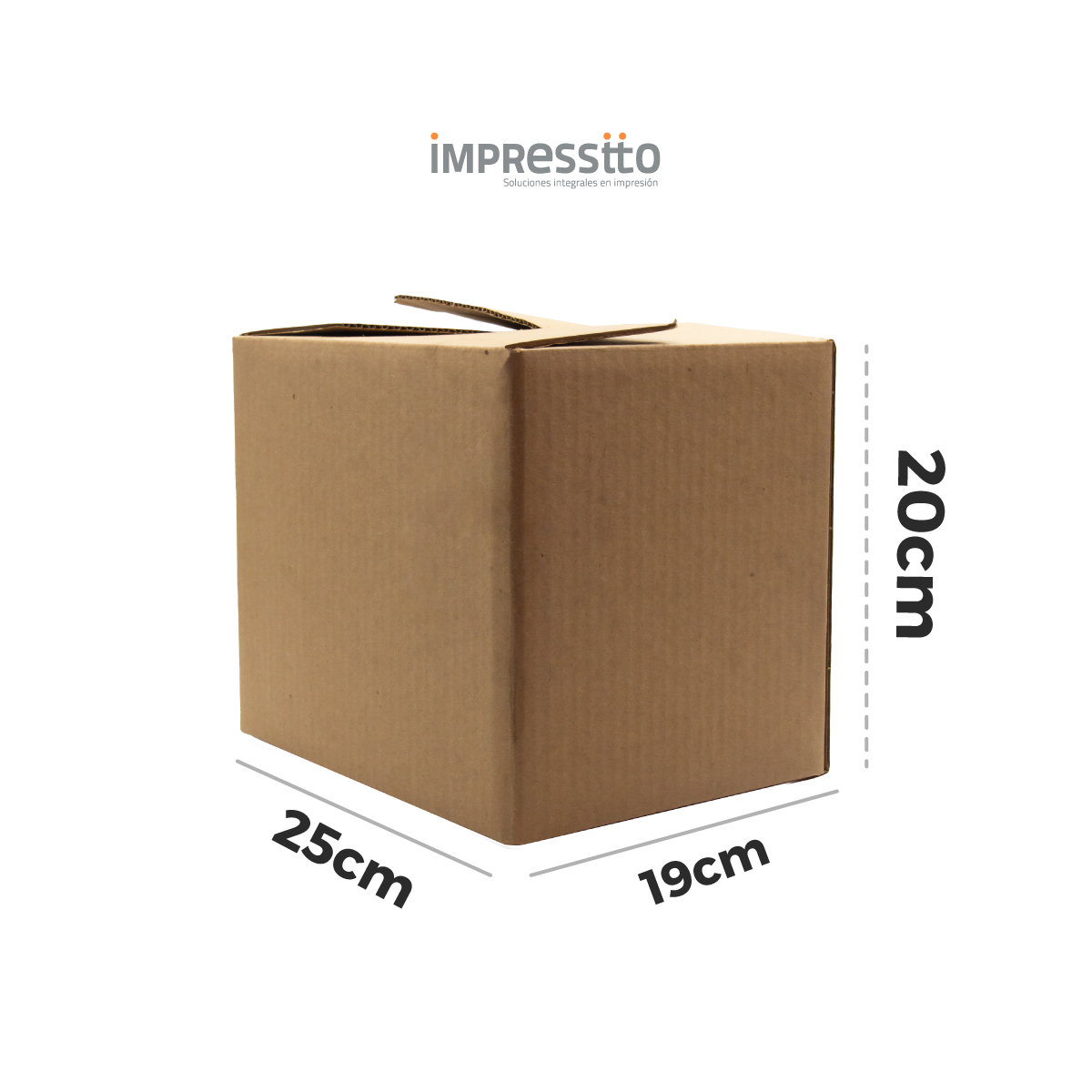 50 Cajas de Cartón (25 cm x 19 cm x 20 cm)