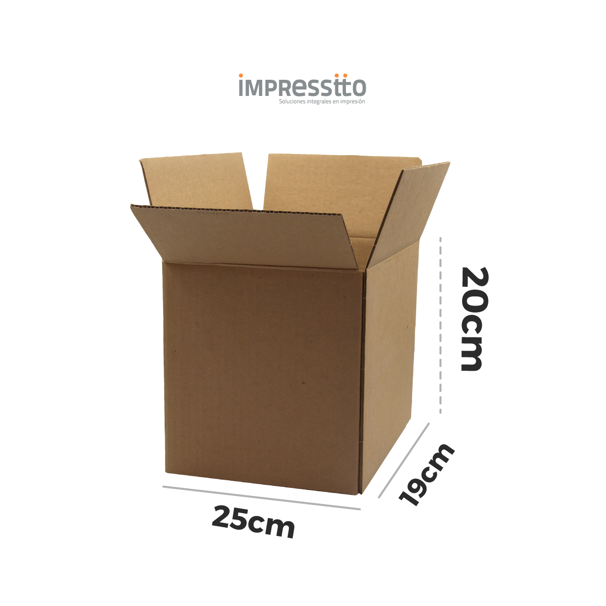 50 Cajas de Cartón (25 cm x 19 cm x 20 cm)