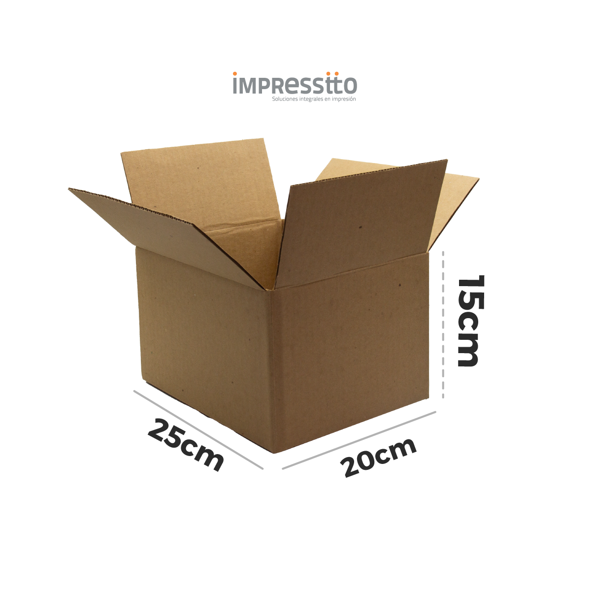 50 Cajas de Cartón (25 cm x 20 cm x 15 cm)