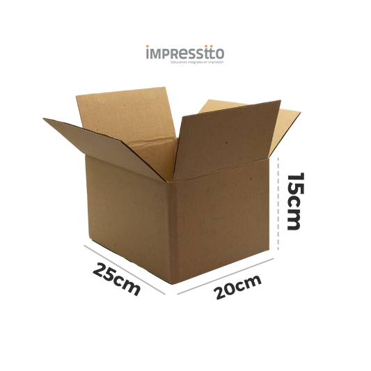 50 Cajas de Cartón (25 cm x 20 cm x 15 cm)