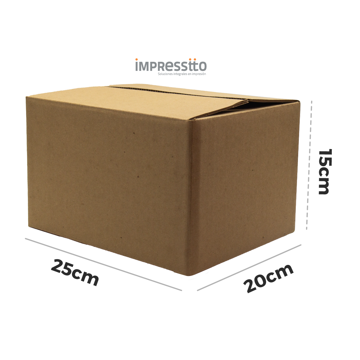50 Cajas de Cartón (25 cm x 20 cm x 15 cm)