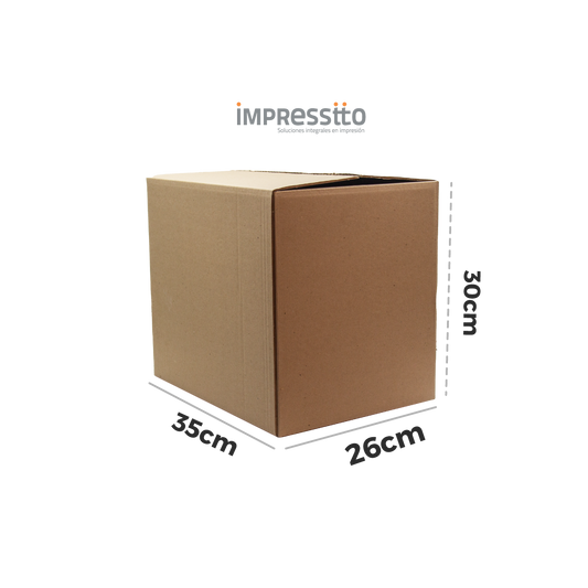 50 Cajas de Cartón (35 cm x 26 cm x 30 cm)