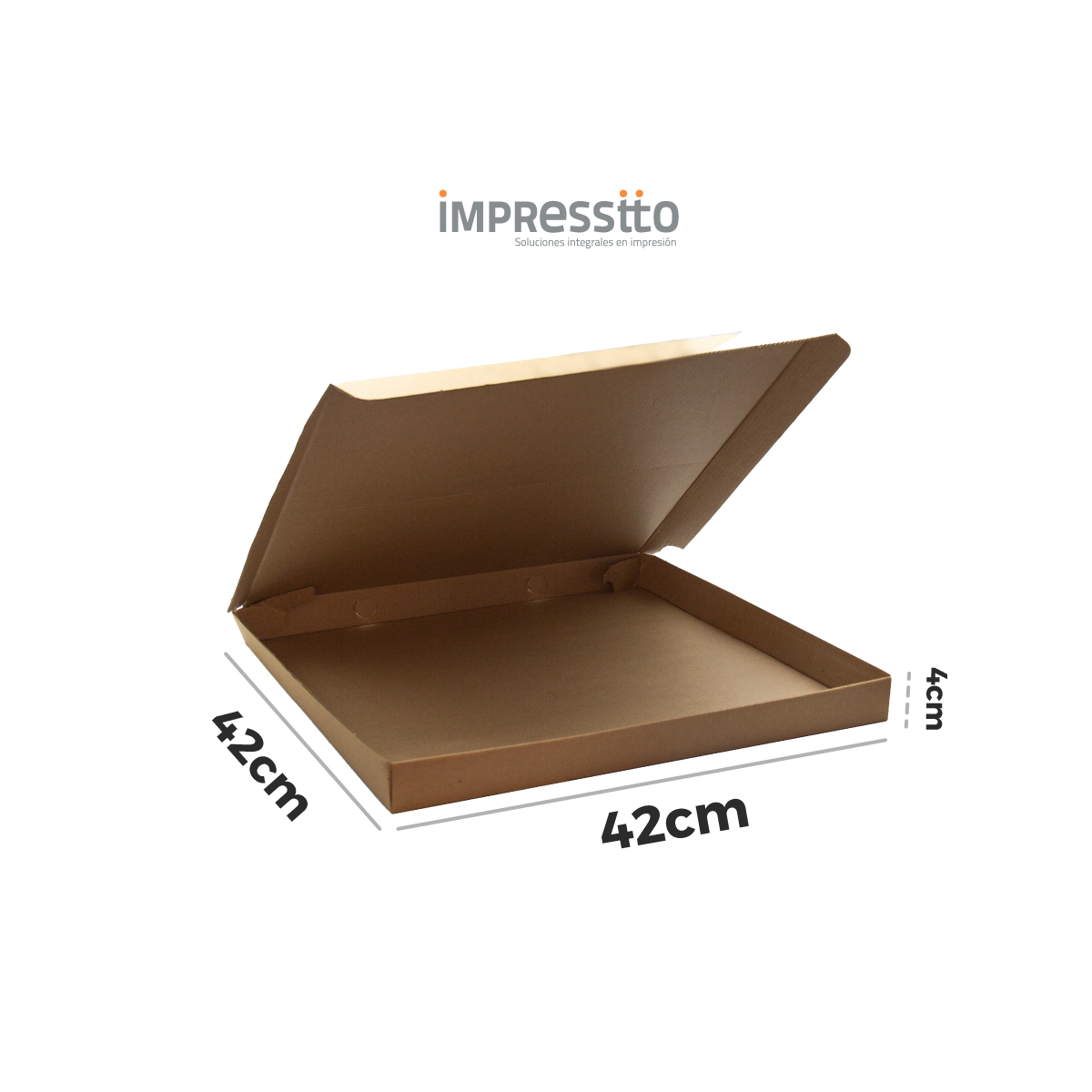50 Cajas para Pizza (42cm X 42cm X 4cm)